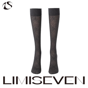 LIMISEVEN · Lightweight Openwork Diamond Knee-High Socks
