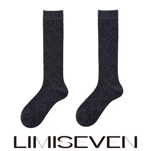 LIMISEVEN · Lightweight Openwork Diamond Knee-High Socks