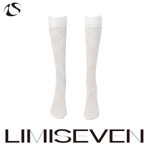 LIMISEVEN · Lightweight Openwork Diamond Knee-High Socks