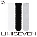 LIMISEVEN · Bubble Ruffle Sheer Mesh Slouch Socks