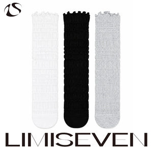 LIMISEVEN · Bubble Ruffle Sheer Mesh Slouch Socks