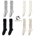 LIMISEVEN · Layered Tulle Ruffle Striped Slouch Socks