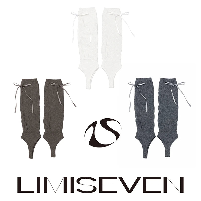 LIMISEVEN · Bow Ribbon Stirrup Leg Warmers