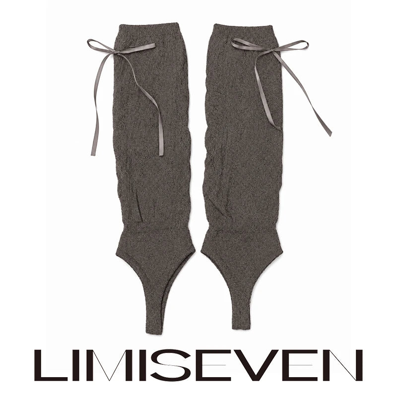 LIMISEVEN · Bow Ribbon Stirrup Leg Warmers
