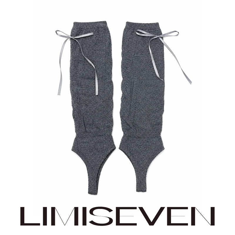 LIMISEVEN · Bow Ribbon Stirrup Leg Warmers