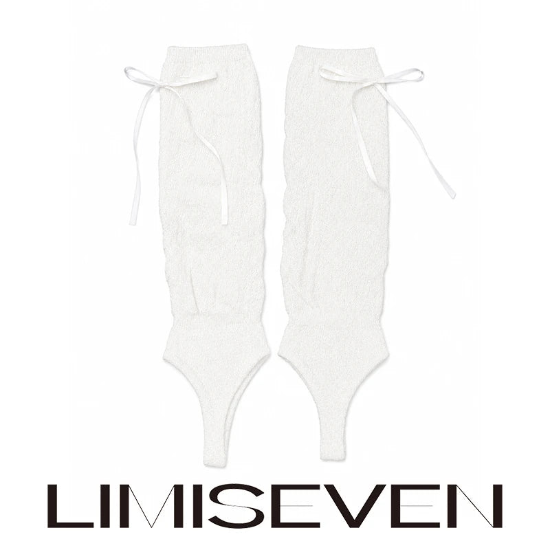 LIMISEVEN · Bow Ribbon Stirrup Leg Warmers