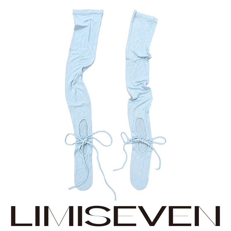 LIMISEVEN Solid Color Lace-Up Over-the-Knee Socks for Women
