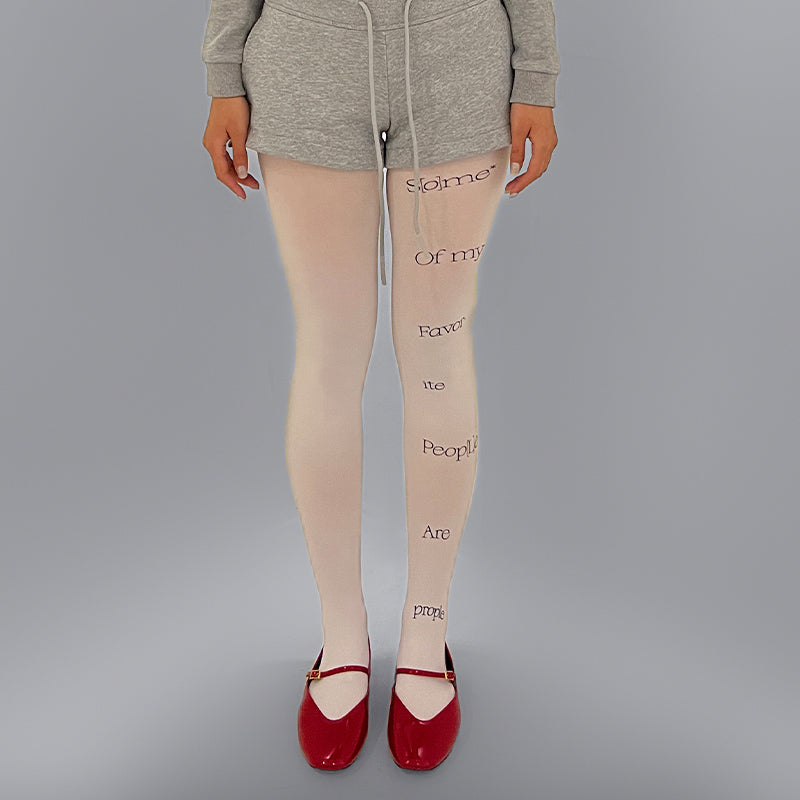 limiseven single-letter print one-piece high-waist leggings