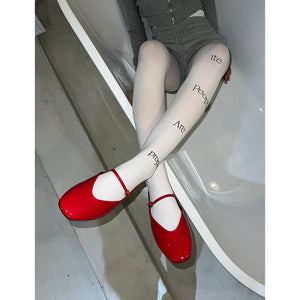 LIMISEVEN High-Waist Graffiti Print Tights