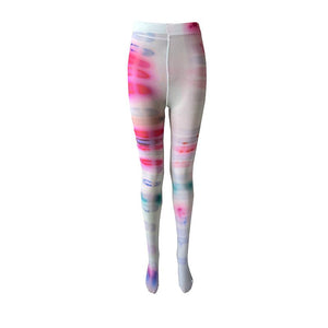 LIMISEVEN High-Waist Graffiti Print Tights
