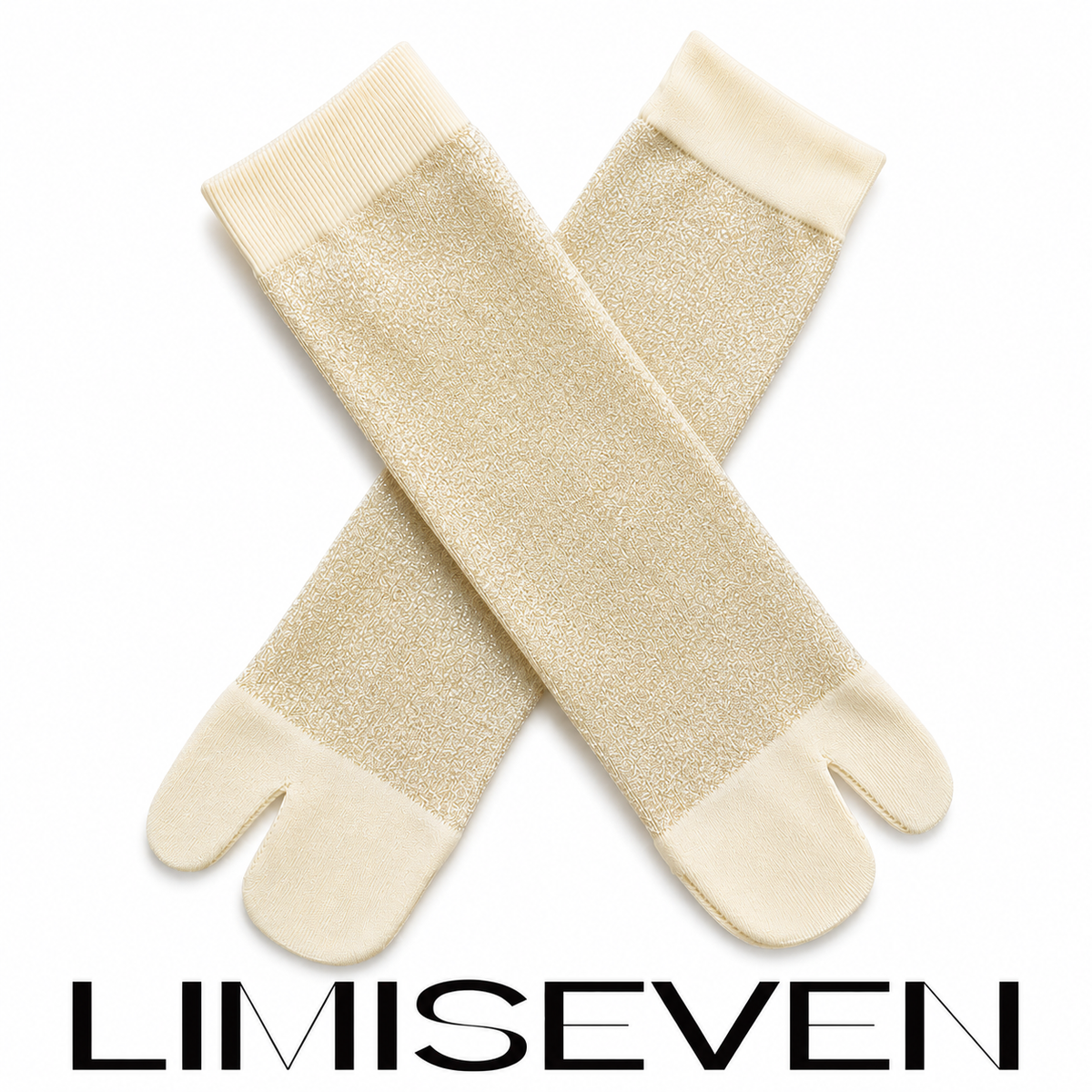 LIMISEVEN · Metallic Patchwork Shimmer Split-Toe Socks