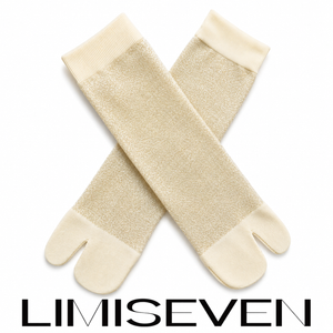 LIMISEVEN · Metallic Patchwork Shimmer Split-Toe Socks