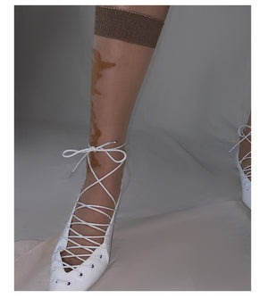 LIMISEVEN Vintage Pattern Socks - Brown