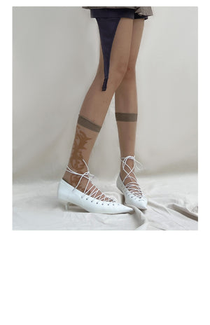 LIMISEVEN Vintage Pattern Socks - Brown