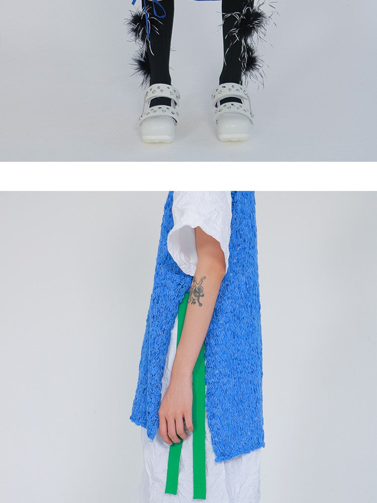 LIMISEVEN · Vintage Cotton Socks with Detachable Feather Accessories